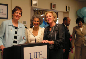 Associate Dean Eileen Sullivan-Marx, Dean Afaf Meleis and the Hon. Marjorie Rendell.