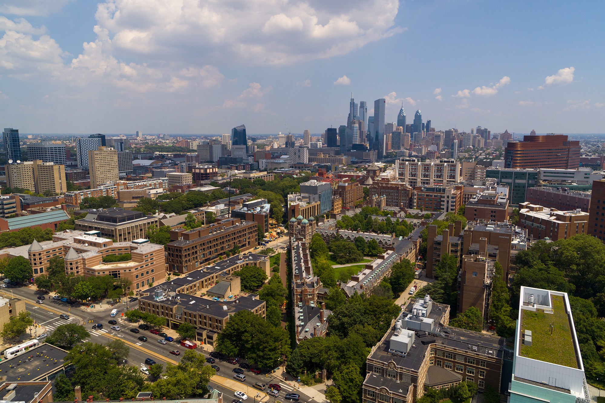 philly skyline with penn in foreground