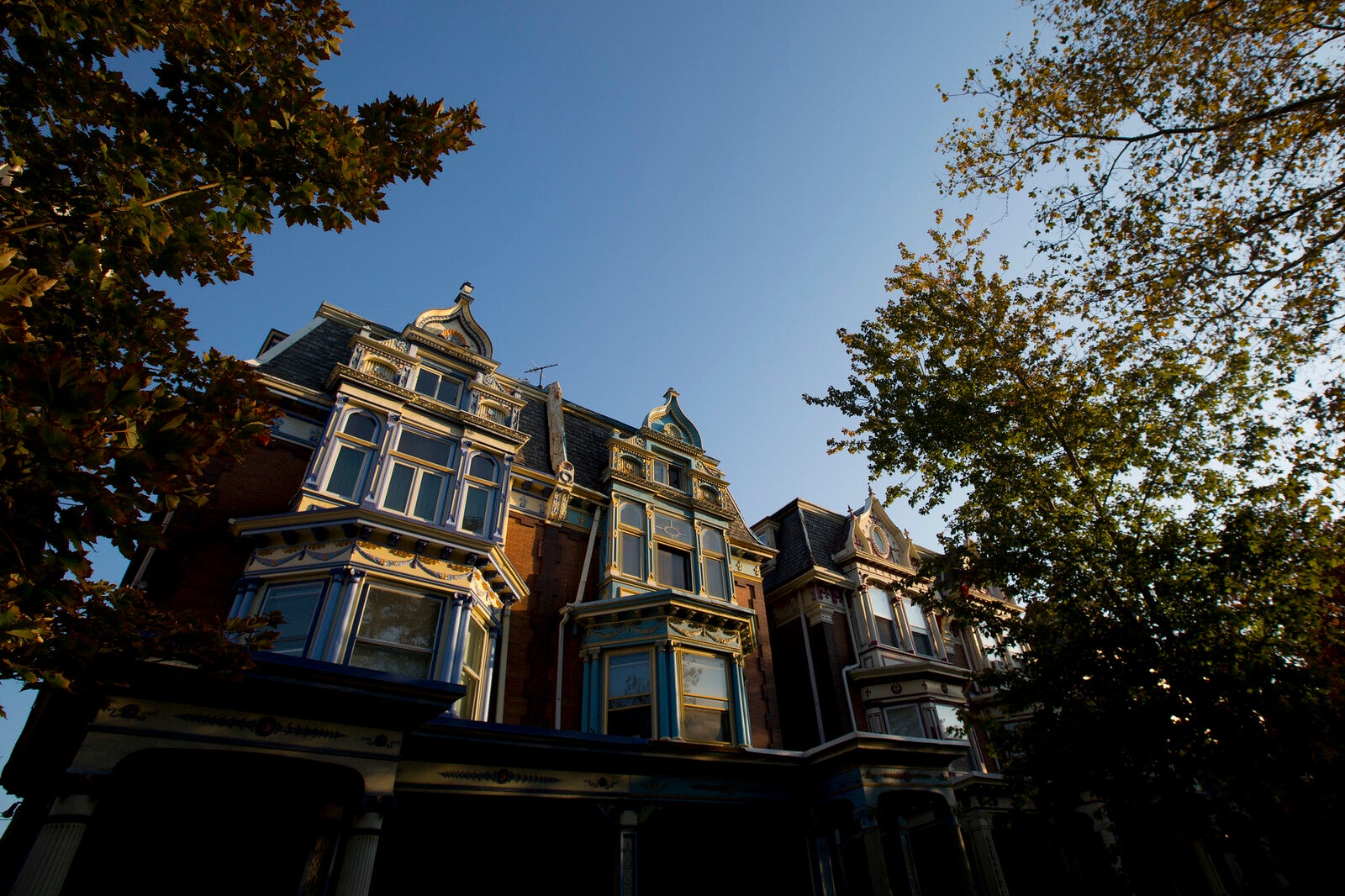 A stand of Victorian homes just west of the University campus