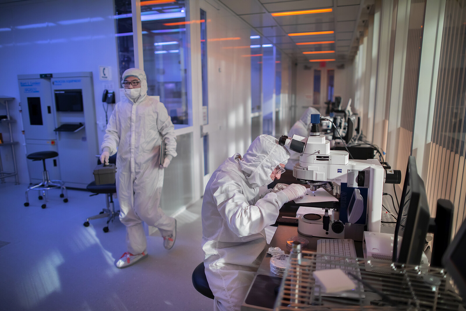 singh center employees in the clean room