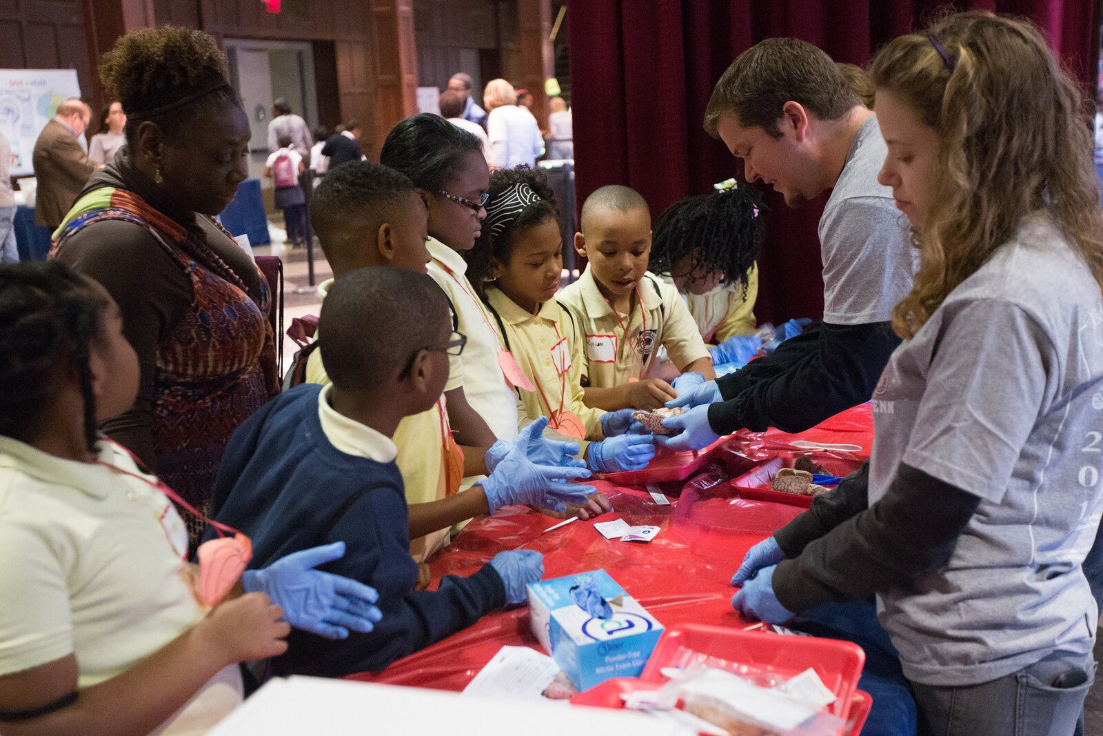 Children at a science fair