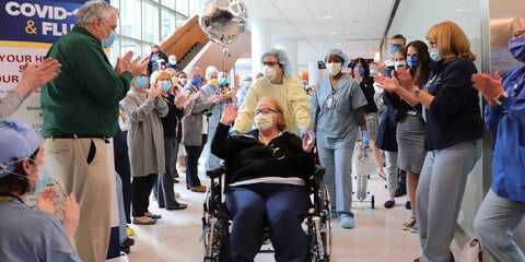 Patient in wheelchair