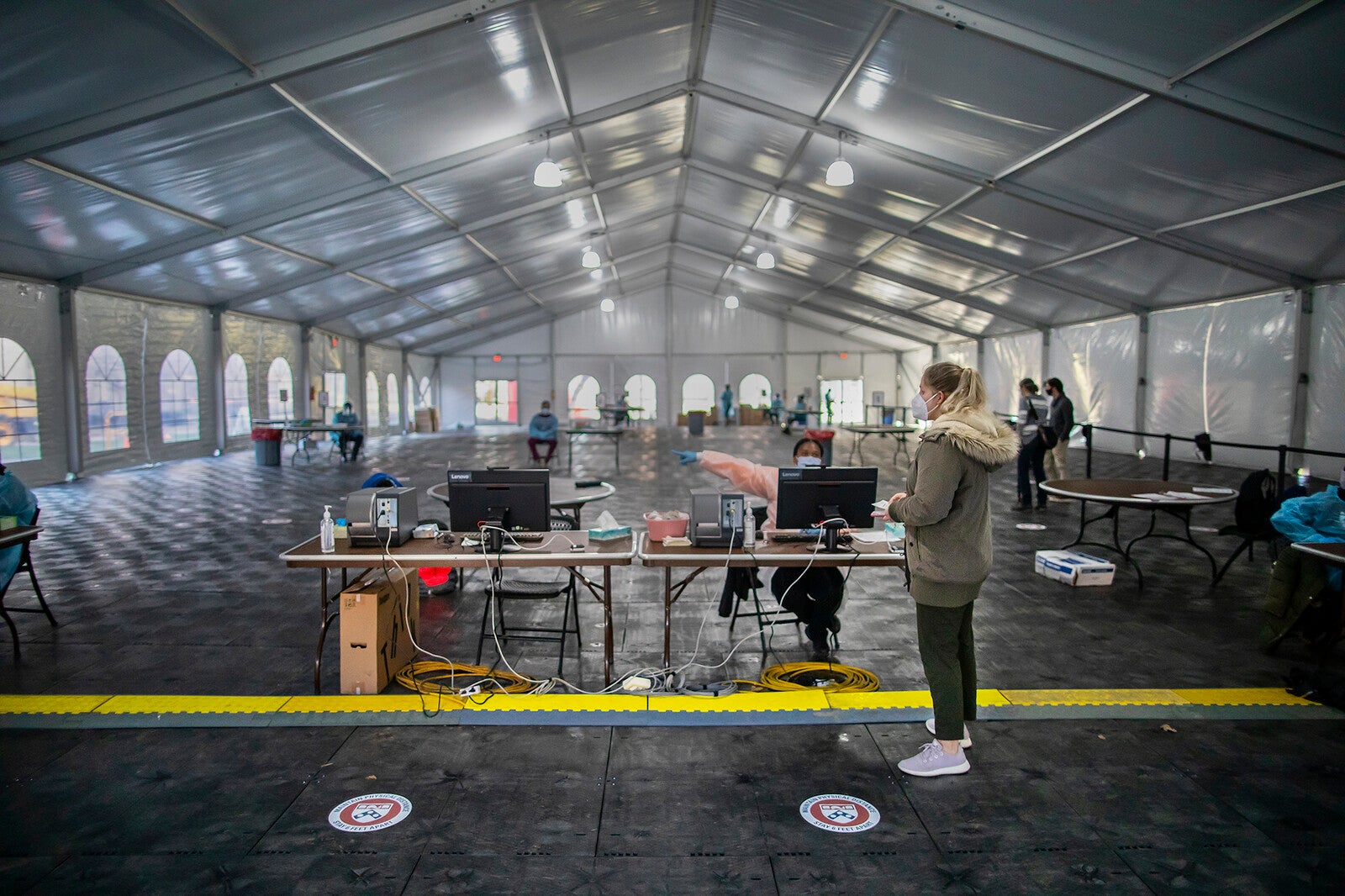 covid testing in tents