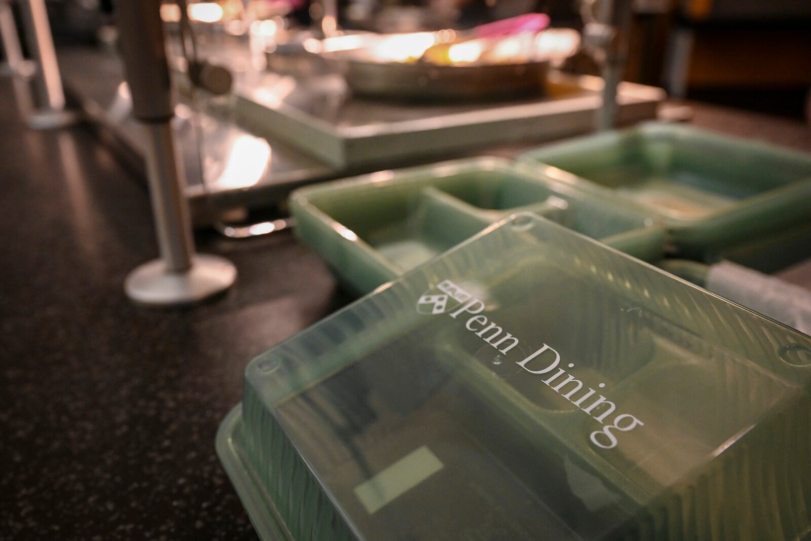 penn dining green containers