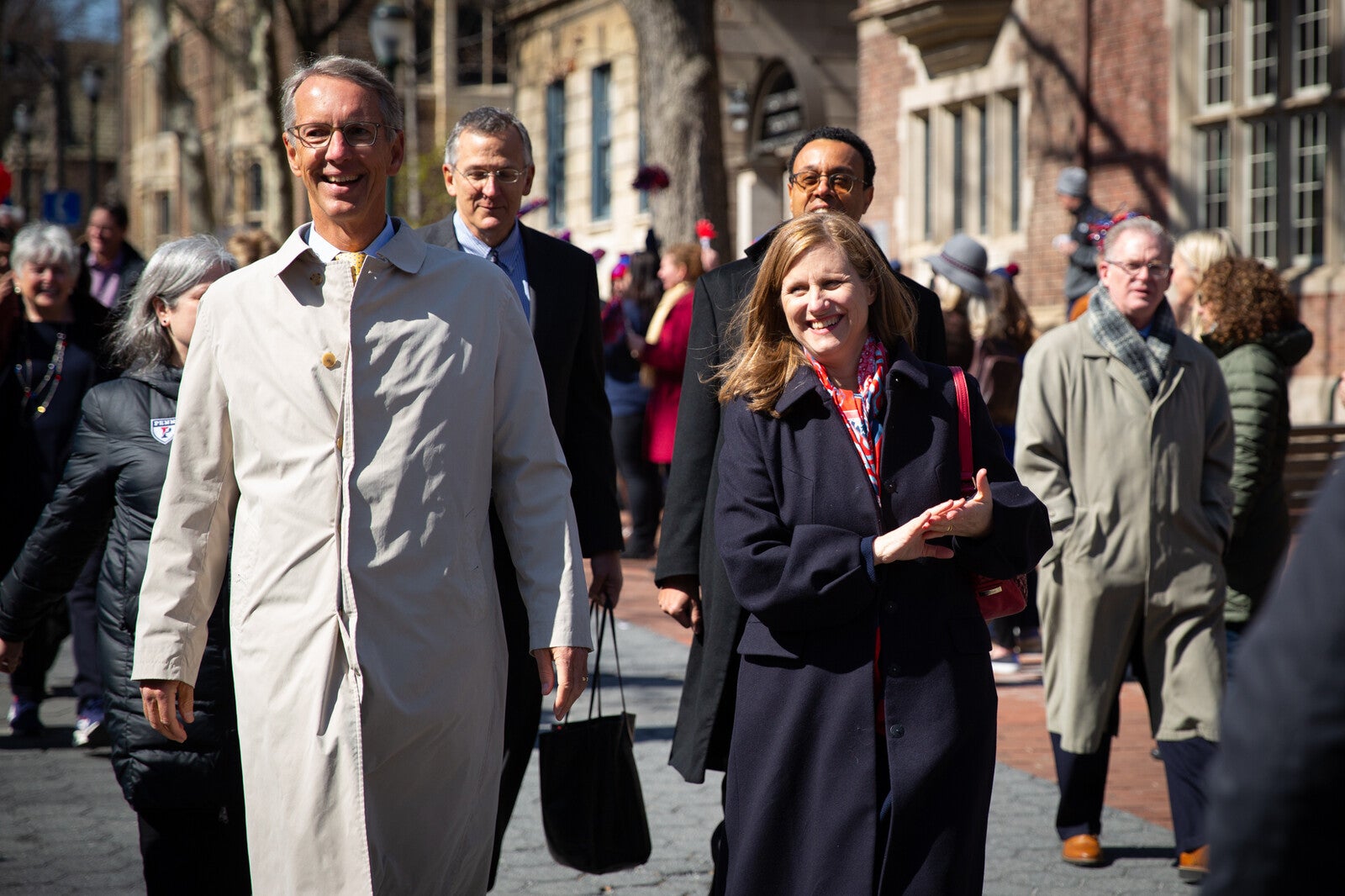 penn president liz magill on locust walk