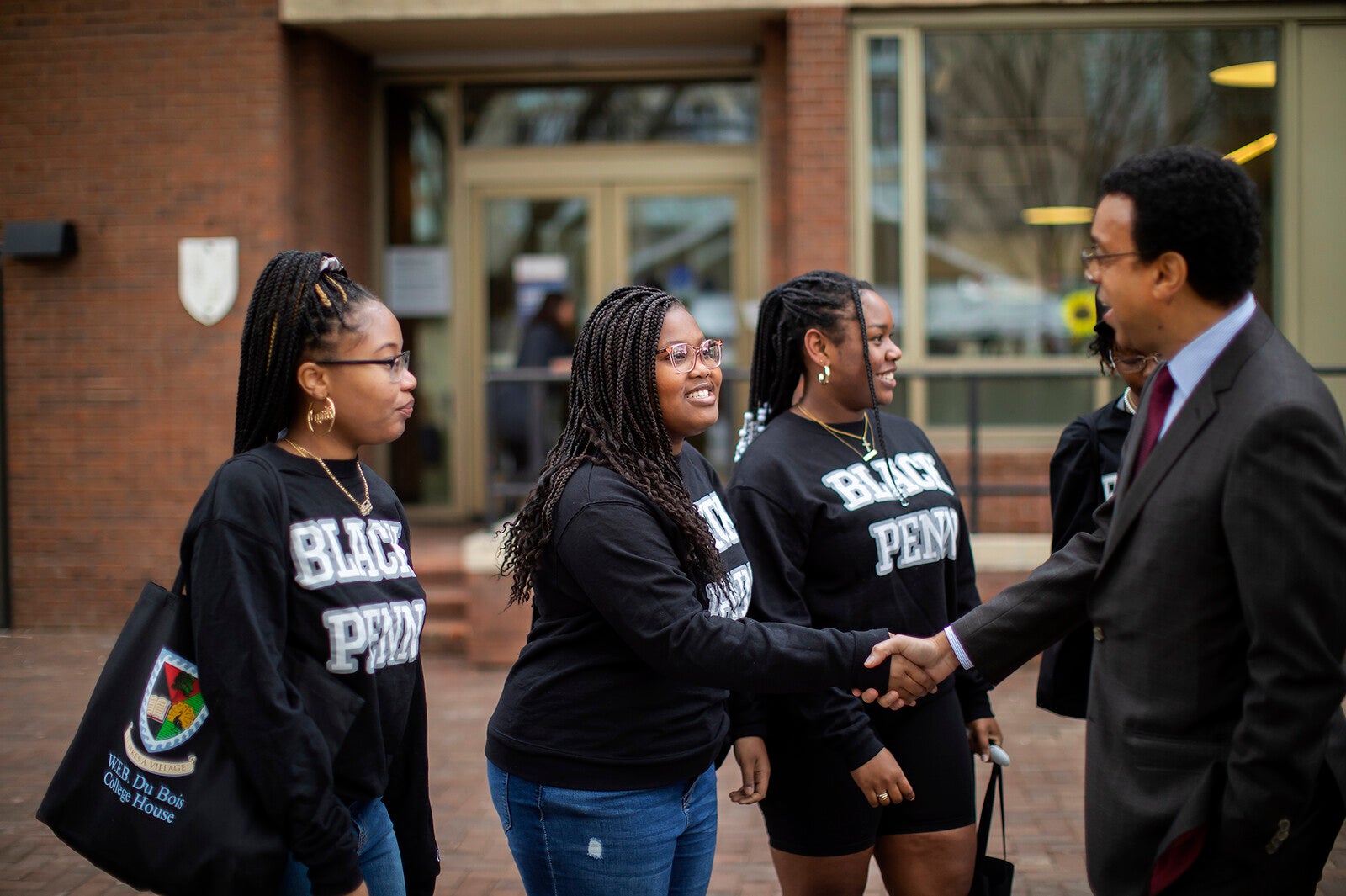 interim penn president pritchett at du bois house celebration