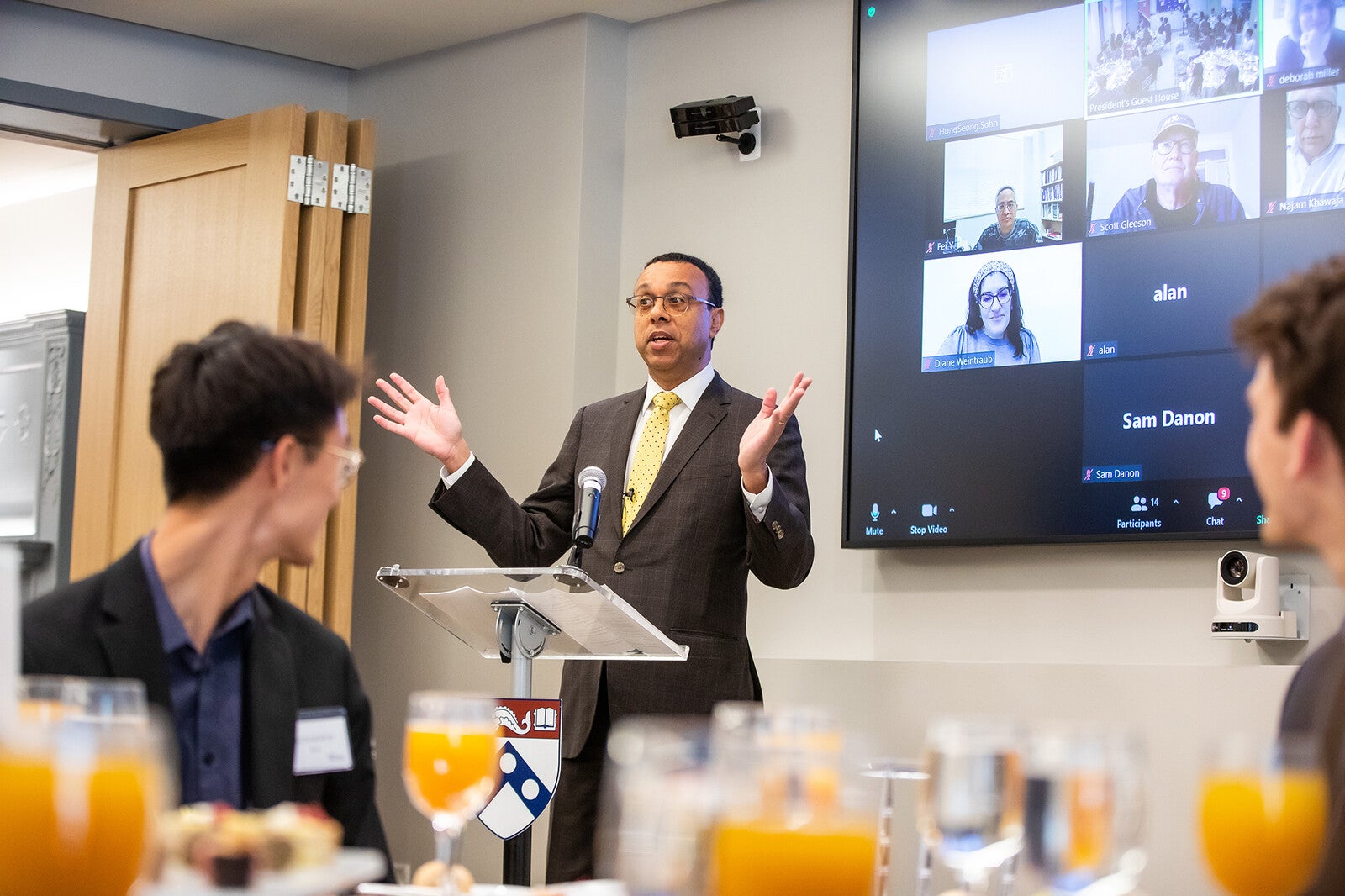 interim president wendell pritchett at pep pip luncheon