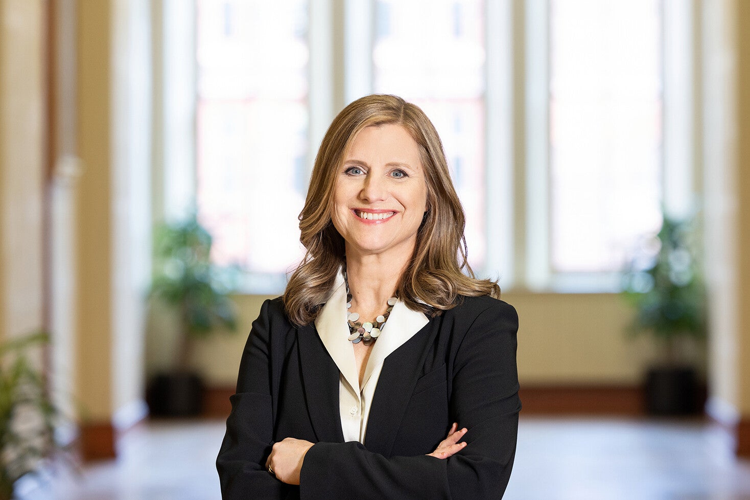 penn president liz magill in college hall