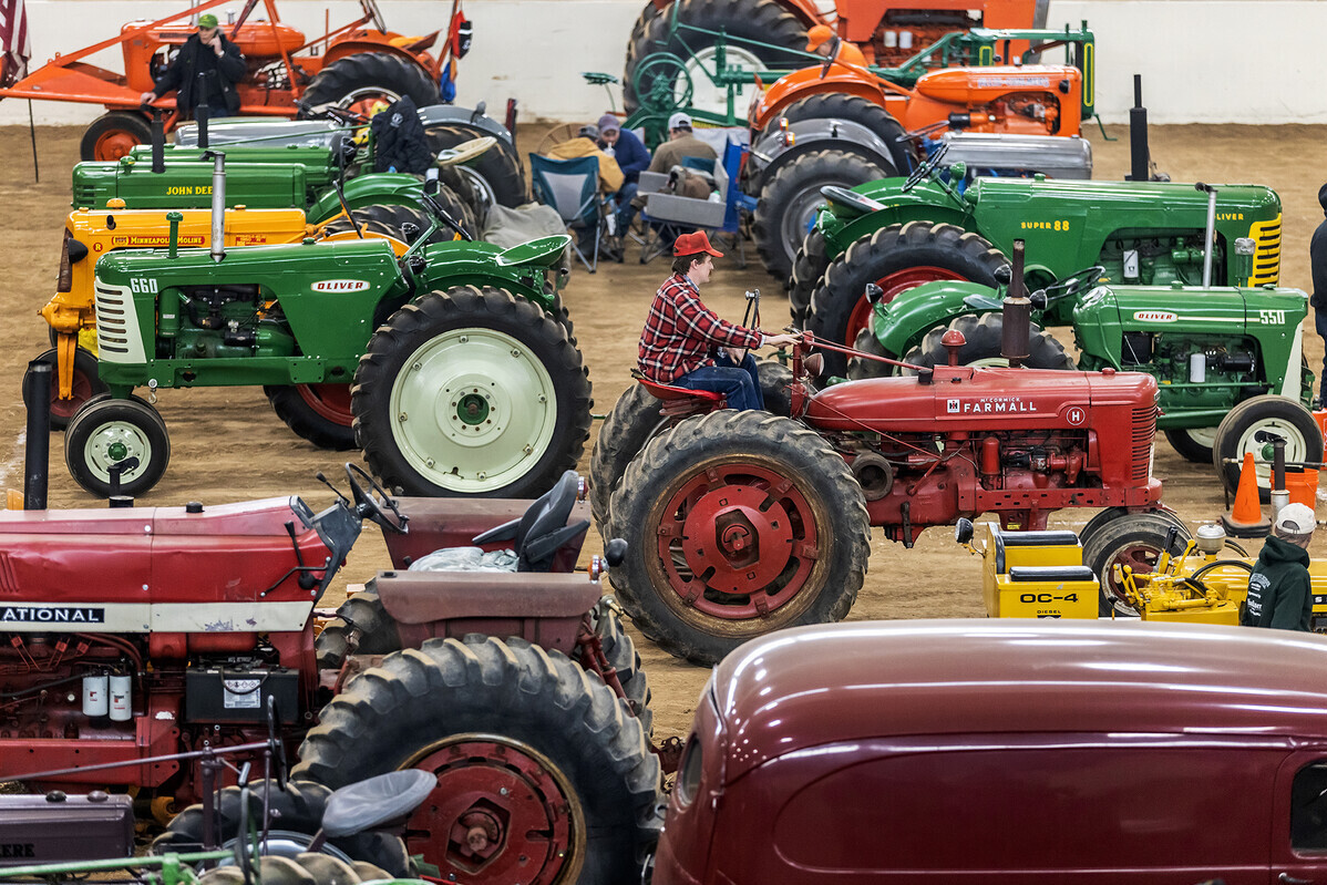 tractors on display at pa farm show