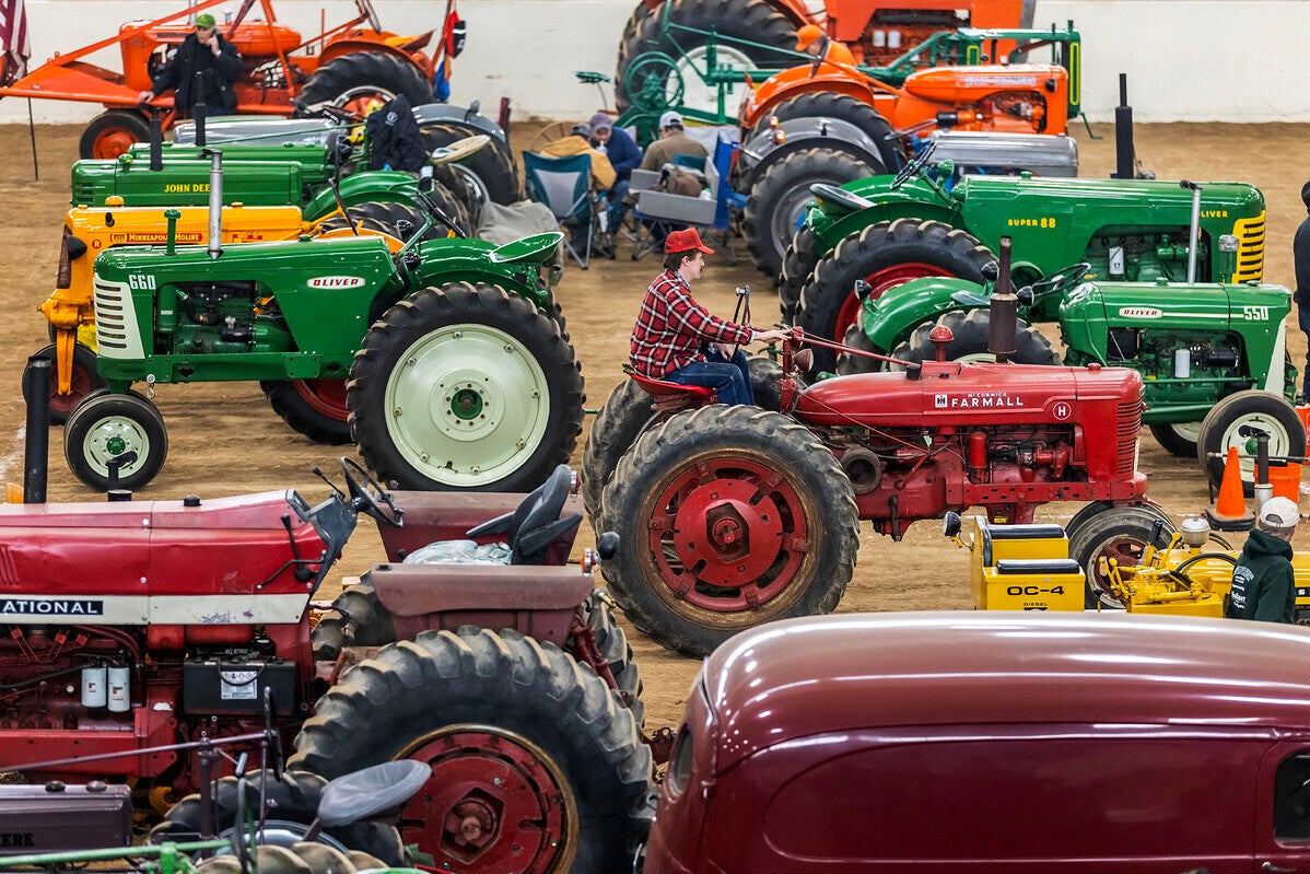 tractors on display at pa farm show