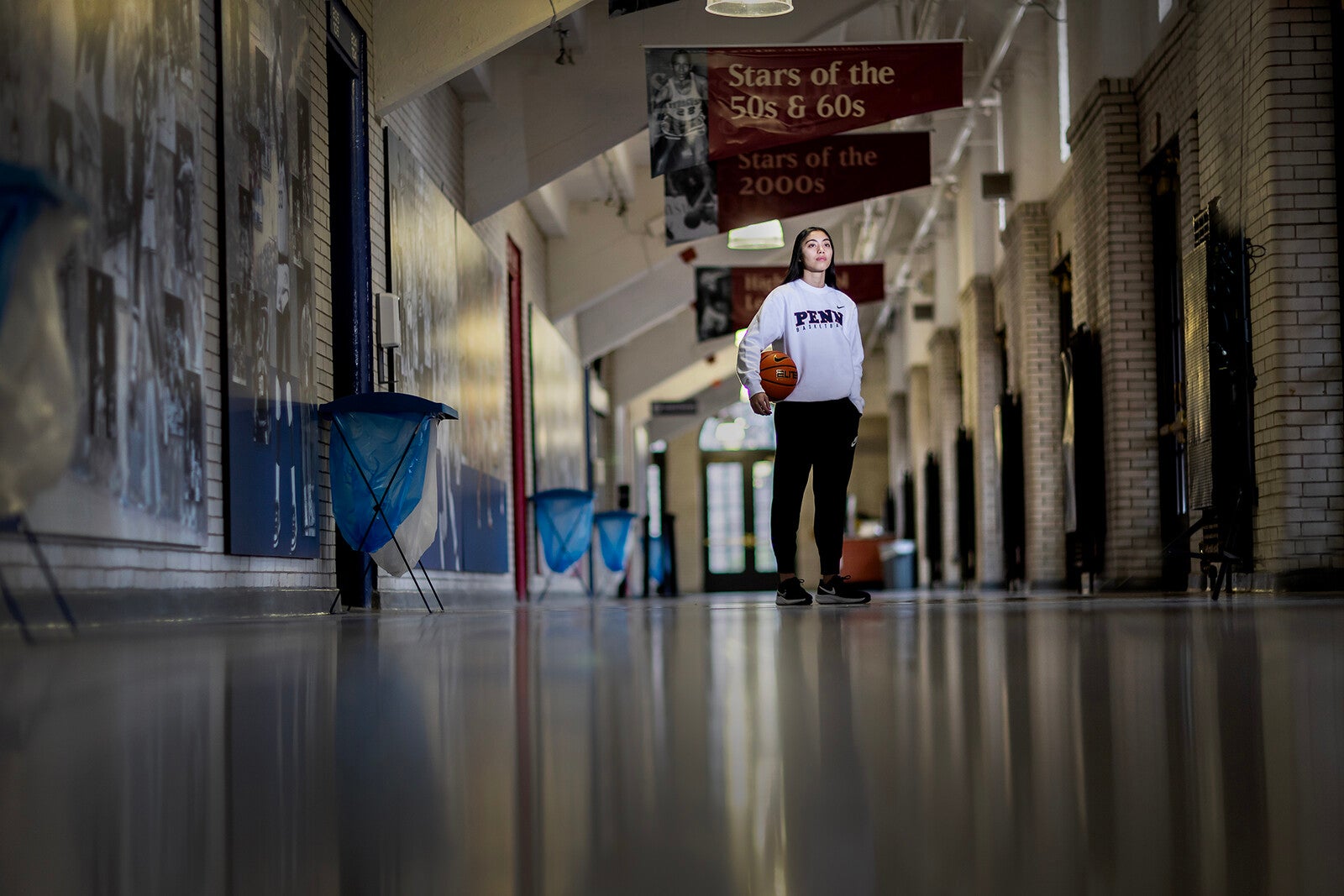 kayla padilla in the palestra hallway