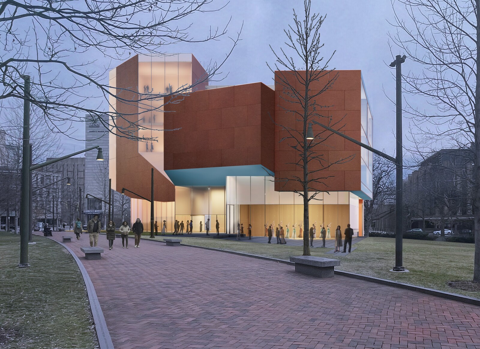 rendering of student performing arts center