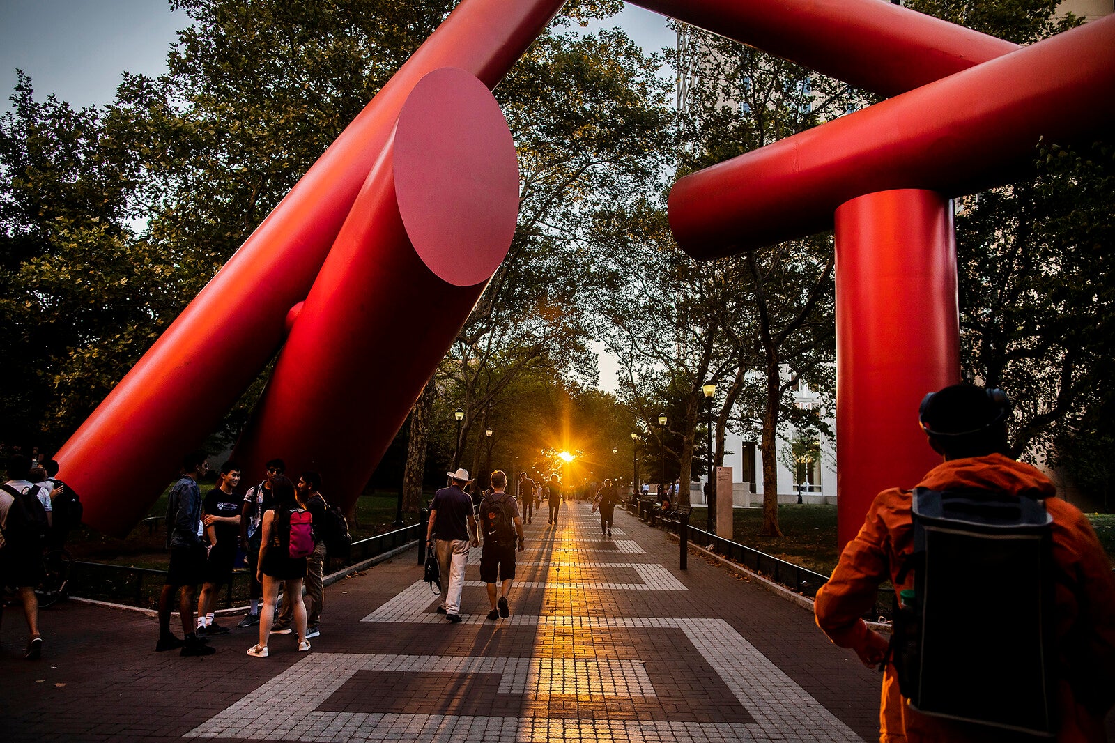 locust walk at twilight