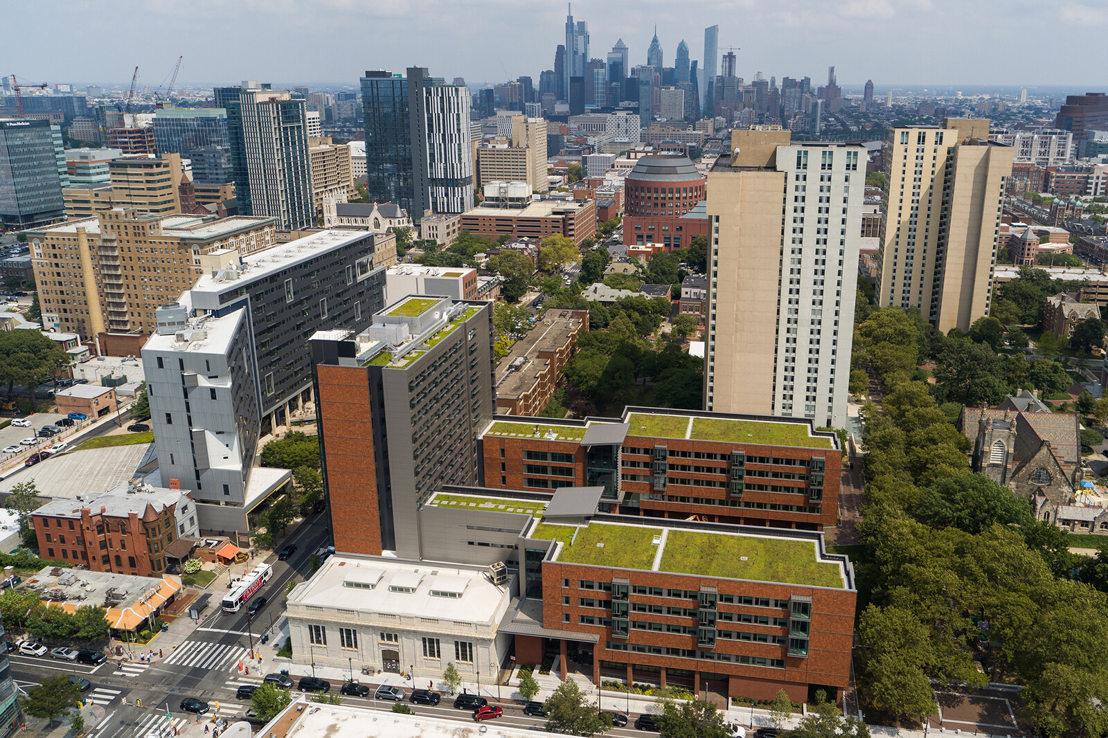 college house west with green roof