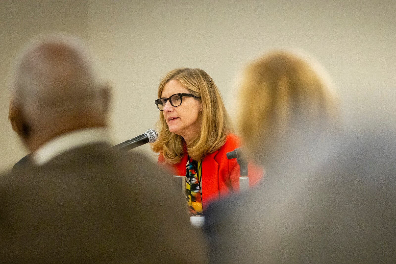 penn president liz magill at the trustees meeting