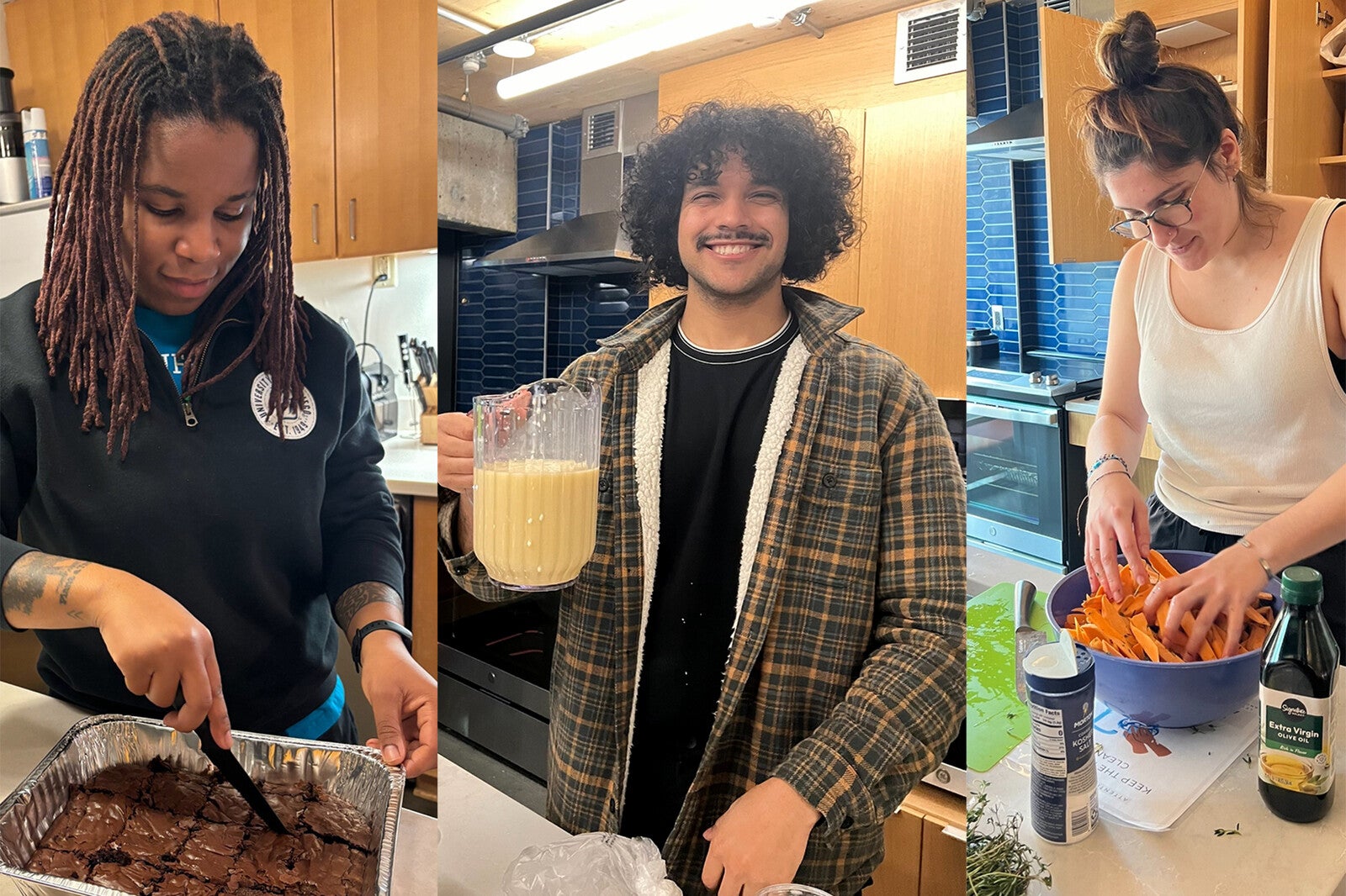 students preparing for thanksgiving