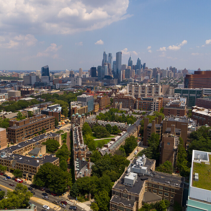 philly skyline with penn in foreground